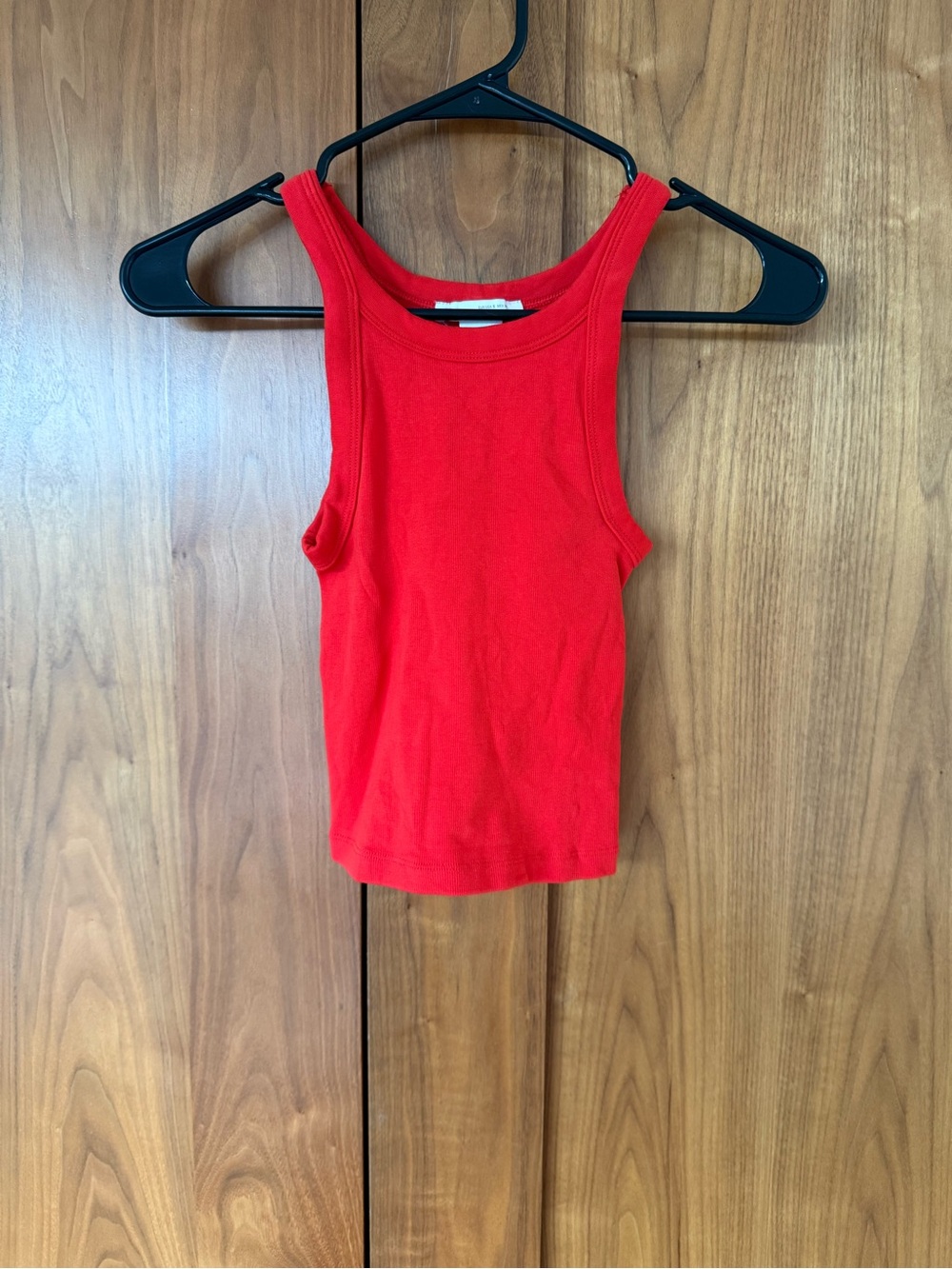 Zara Red Ribbed Tank Top